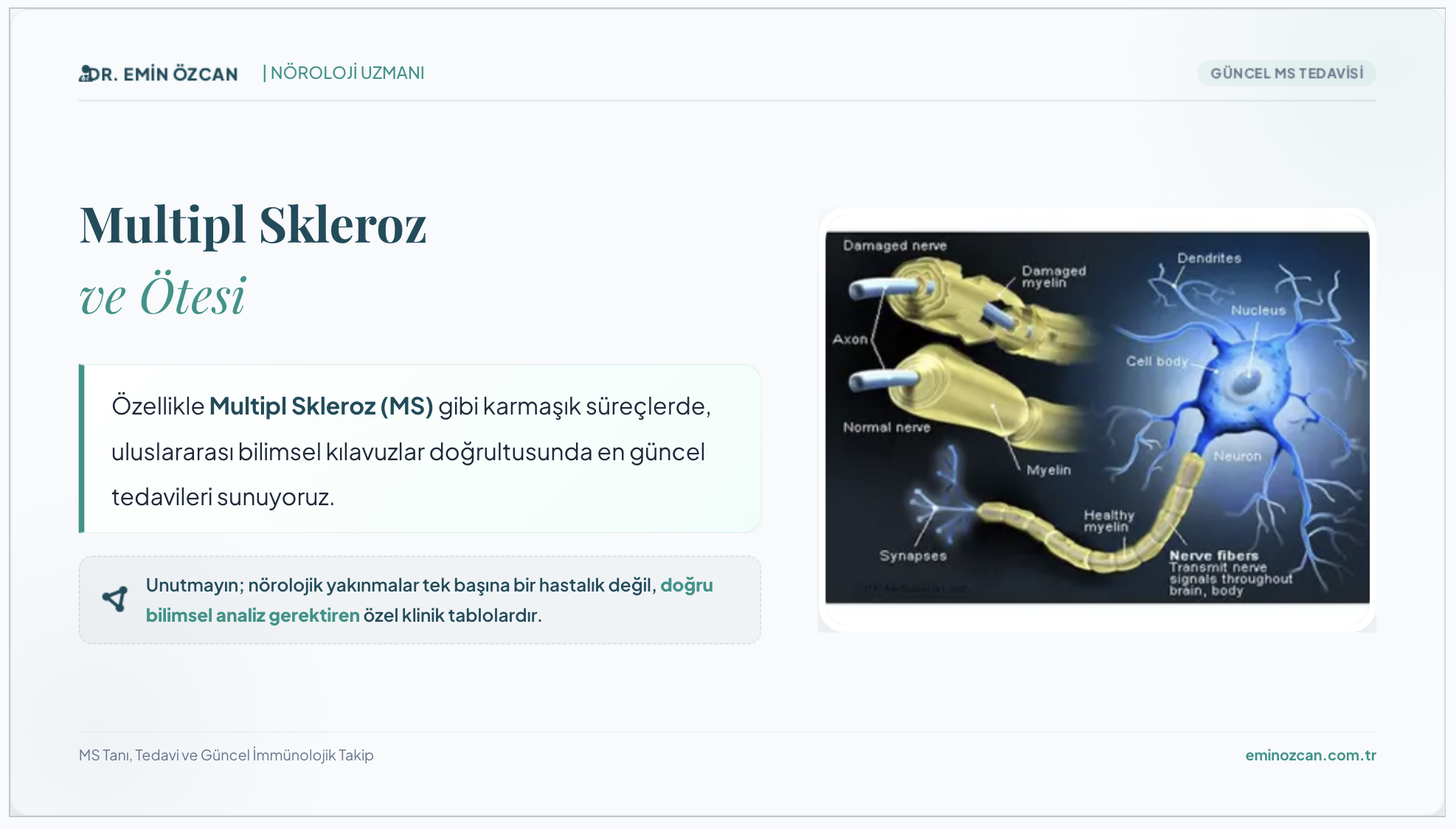 İstanbul Nöroloji Doktoru MS Uzman Prof. Dr. Emin Özcan